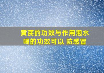 黄芪的功效与作用泡水喝的功效可以 防感冒